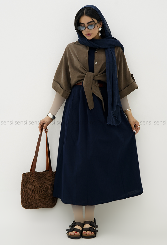 شومیز باکسی پری جلو گره کد1006108